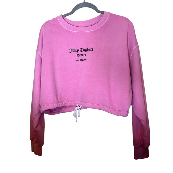 Juicy Couture Tops - Juicy Couture Pink Cropped Sweatshirt Forever Los Angeles Size L